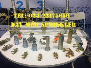 Dây mềm 1”(DN25) Inox nối sprinkler 1/2” (DN15), dài 1800mm, 14bar – 14kg/cm2 UL LPCB
