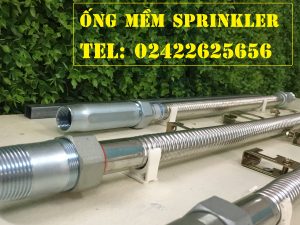 Ống mềm D25 nối đầu phun Sprinkler D20 dài 1800mm