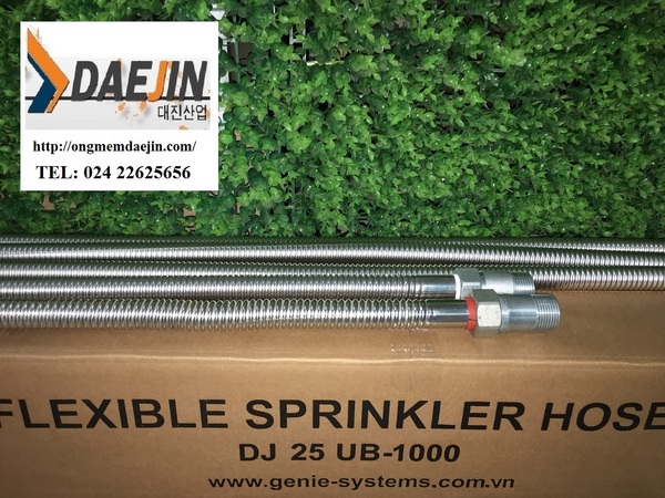 Ống mềm nối đầu phun Sprinkler - loại DJ25UB-2000mm, ongmemdaejin (DJ25UB-2000mm co kiểm định PCCC- SX việt nam)