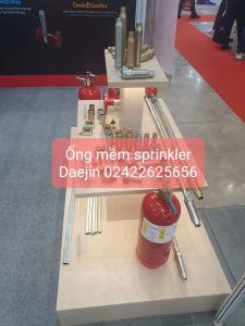 Ống mềm hãng Daejin nối sprinkler có kiểm định 2024 dài 1800mm theo NĐ50